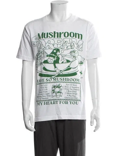 Pre-owned Online Ceramics Graphic Print Crew Neck T-shirt In Black/white