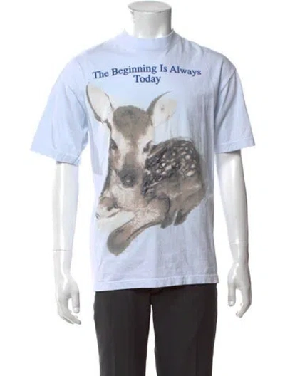 Pre-owned Online Ceramics Graphic Print Crew Neck T-shirt In Multi