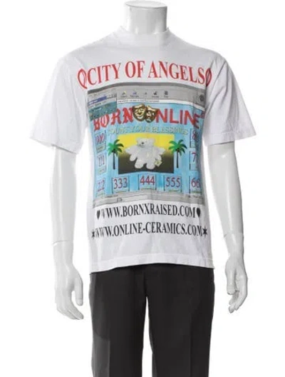 Pre-owned Online Ceramics Graphic Print Crew Neck T-shirt In Multi