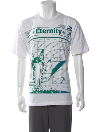 Pre-owned Online Ceramics Graphic Print Crew Neck T-shirt In Neutral