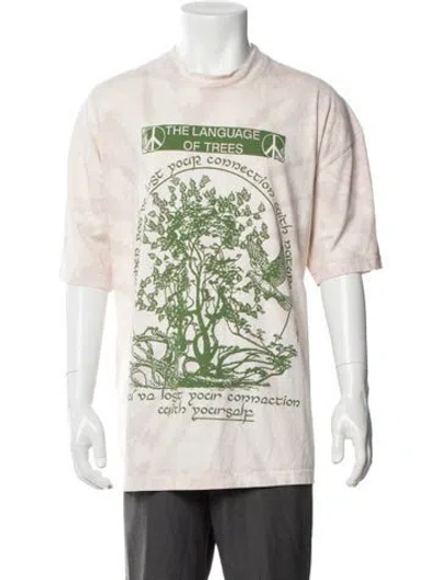 Pre-owned Online Ceramics Graphic Print Crew Neck T-shirt In Neutral