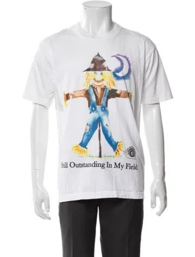 Pre-owned Online Ceramics Graphic Print Crew Neck T-shirt In White