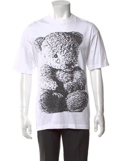 Pre-owned Online Ceramics Graphic Print Crew Neck T-shirt In White