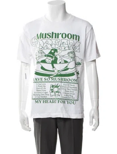 Pre-owned Online Ceramics Graphic Print Crew Neck T-shirt In White