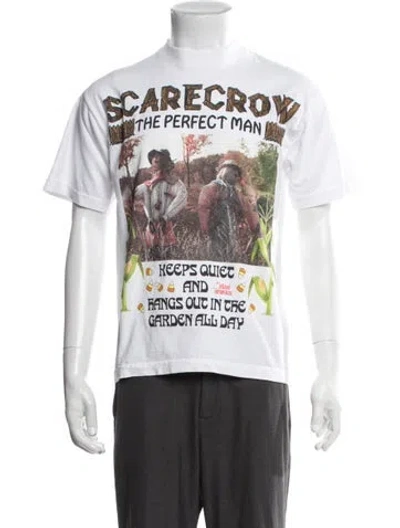 Pre-owned Online Ceramics Graphic Print Crew Neck T-shirt In White