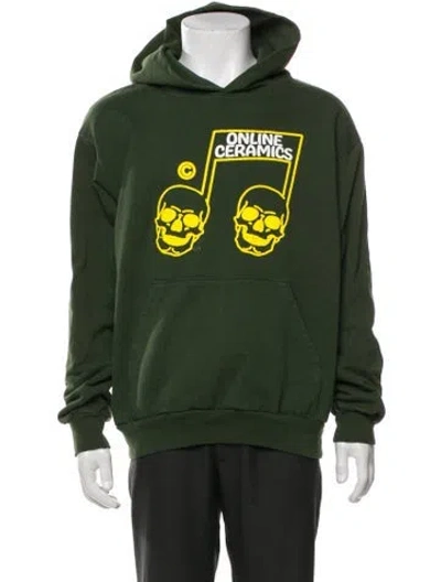 Pre-owned Online Ceramics Graphic Print Jacket In Green
