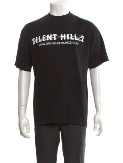 Pre-owned Online Ceramics Silent Hill 2 Logo Graphic Print T-shirt In Black