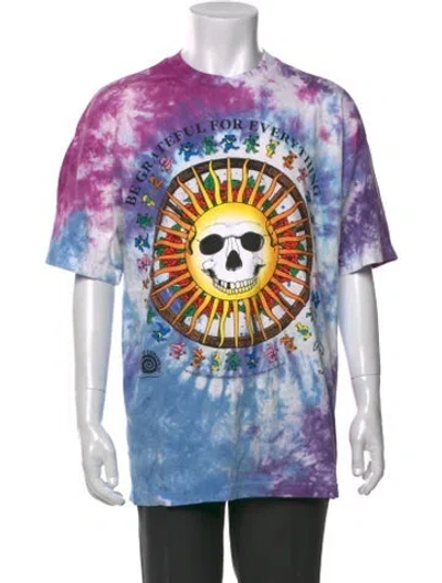 Pre-owned Online Ceramics Tie-dye Print Crew Neck T-shirt In Blue
