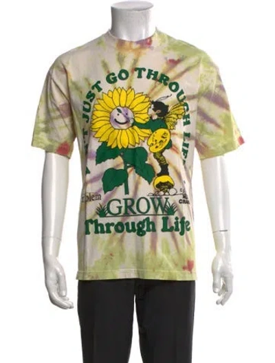Pre-owned Online Ceramics Tie-dye Print Crew Neck T-shirt In Multi