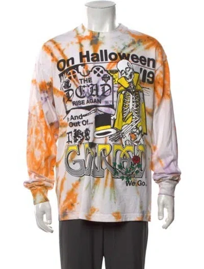 Pre-owned Online Ceramics Tie-dye Print Crew Neck T-shirt In Neutrals