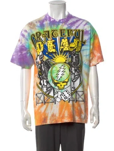 Pre-owned Online Ceramics Tie-dye Print Crew Neck T-shirt In Red