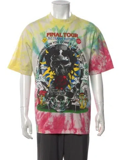 Pre-owned Online Ceramics Tie-dye Print Crew Neck T-shirt In White