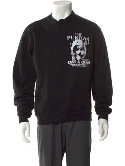 Pre-owned Online Ceramics X A24 Graphic Print Crew Neck Sweatshirt In Black