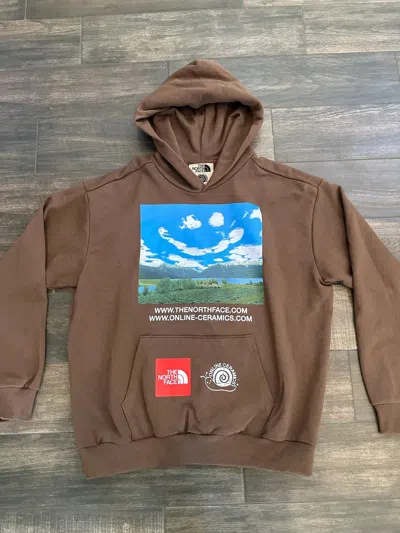 Pre-owned Online Ceramics X The North Face Tnf Oc Smile Cloud Hoodie Brown
