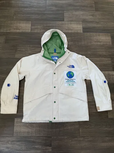 Pre-owned Online Ceramics X The North Face Tnf Online Ceramics Mountain Parka White Canvas
