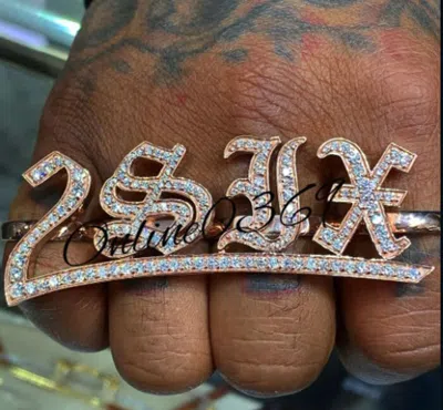 Pre-owned Online0369 2.10ct Round Cubic Zirconia Mens Customized Four Finger Ring Silver Free Stud In White