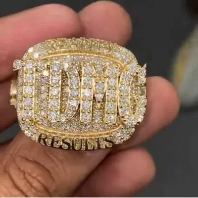 Pre-owned Online0369 Mens 1.2ct Round Cubic Zirconia Enamel Customized Word Ring Silver Free Stud