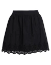 Only 15313168 Bright White Onllou Emb Flowy Skirt Ptm Woman Mini Skirt Black Size Xl Organic Cotton,