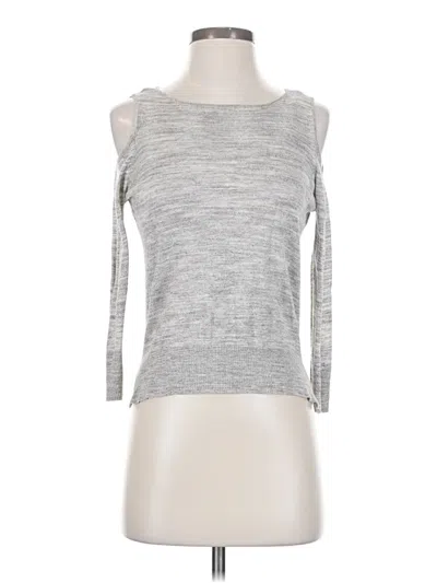 Pre-owned Only 3/4 Sleeve Top Silver Cold Shoulder Neckline Tops