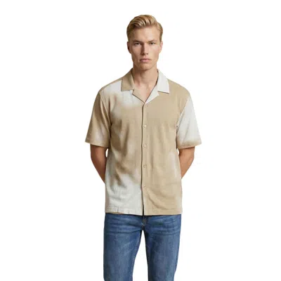 Only & Sons Beige Viscose Shortsleeve Shirt In Brown