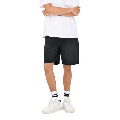 Only & Sons Edge Straight Fit Denim Shorts In Gray