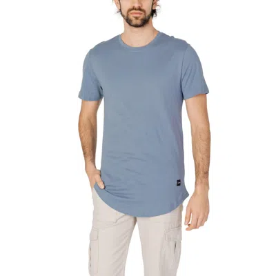 Only & Sons Blue Cotton T-shirt