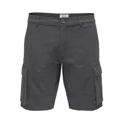 Only & Sons Cargo Shorts Grey