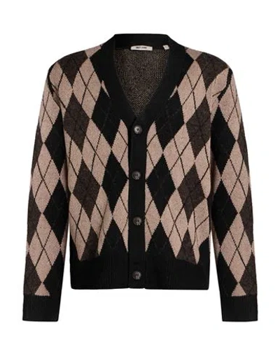 Only & Sons Man Cardigan Black Size Xl Polyester, Acrylic, Cotton, Wool, Elastane In Multi
