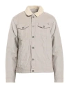 Only & Sons Man Jacket Beige Size L Cotton In Brown
