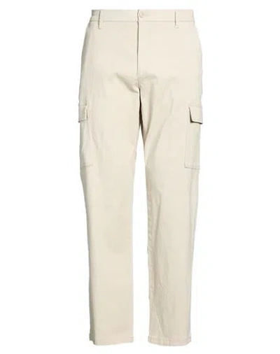 Only & Sons Man Pants Beige Size 36w-32l Cotton, Recycled Cotton, Elastane In Nude