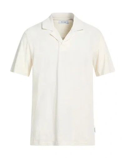 Only & Sons Man Polo Shirt Ivory Size Xl Organic Cotton In Neutral