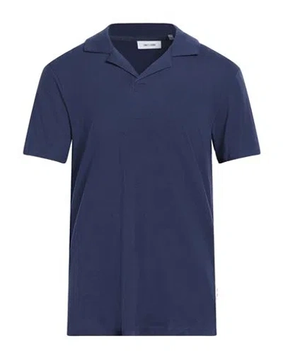 Only & Sons Man Polo Shirt Midnight Blue Size L Organic Cotton