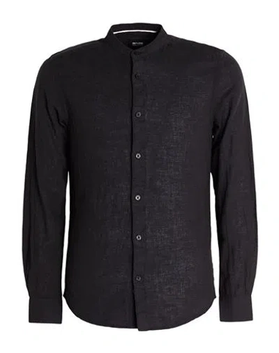 Only & Sons Man Shirt Black Size Xs Linen, Cotton, Recycled Cotton