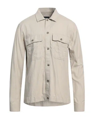 Only & Sons Man Shirt Taupe Size Xl Cotton, Recycled Cotton, Linen In Grey