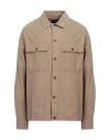 Only & Sons Man Shirt Khaki Size S Cotton, Linen In Beige