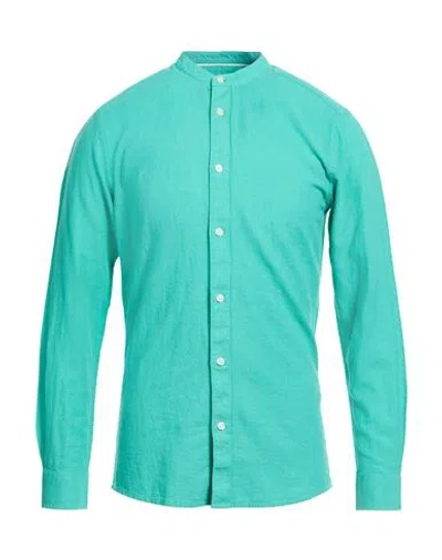 Only & Sons Man Shirt Light Green Size S Linen, Cotton, Recycled Cotton