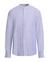 Only & Sons Man Shirt Lilac Size Xl Linen, Cotton, Recycled Cotton In Purple