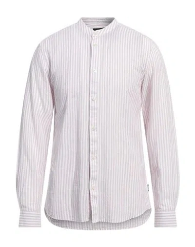 Only & Sons Man Shirt Mauve Size Xl Linen, Cotton, Recycled Cotton In Purple