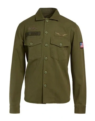 Only & Sons Man Shirt Military Green Size L Cotton