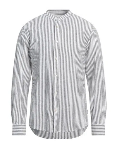 Only & Sons Man Shirt Navy Size L Linen, Cotton, Recycled Cotton In Navy Blue
