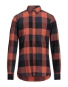 Only & Sons Man Shirt Rust Size M Cotton In Red