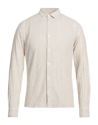 Only & Sons Man Shirt Sand Size S Linen, Cotton, Recycled Cotton In Brown