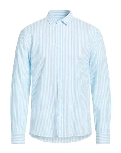 Only & Sons Man Shirt Sky Blue Size M Linen, Cotton, Recycled Cotton