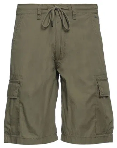 Only & Sons Man Shorts & Bermuda Shorts Military Green Size S Cotton