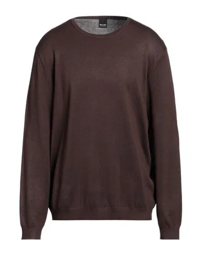 Only & Sons Man Sweater Dark Brown Size L Livaeco By Birla Cellulose, Polyester In Brown