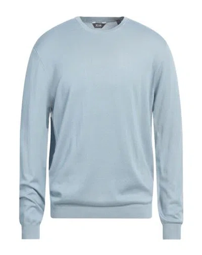 Only & Sons Man Sweater Pastel Blue Size Xl Livaeco By Birla Cellulose, Polyester In Blue