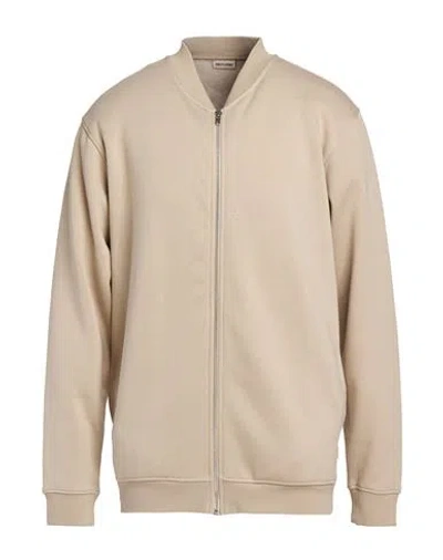 Only & Sons Man Sweatshirt Beige Size Xl Cotton, Polyester In Sand