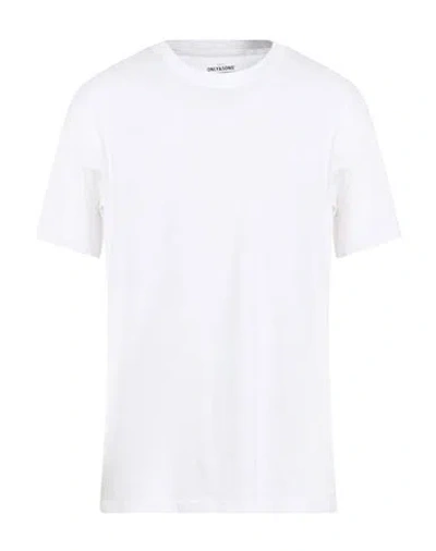 Only & Sons Man T-shirt White Size L Organic Cotton