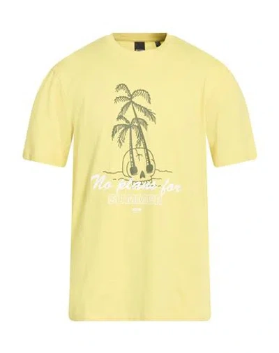 Only & Sons Man T-shirt Yellow Size L Cotton In Multi