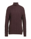 Only & Sons Man Turtleneck Chocolate Brown Size Xl Acrylic, Cotton
